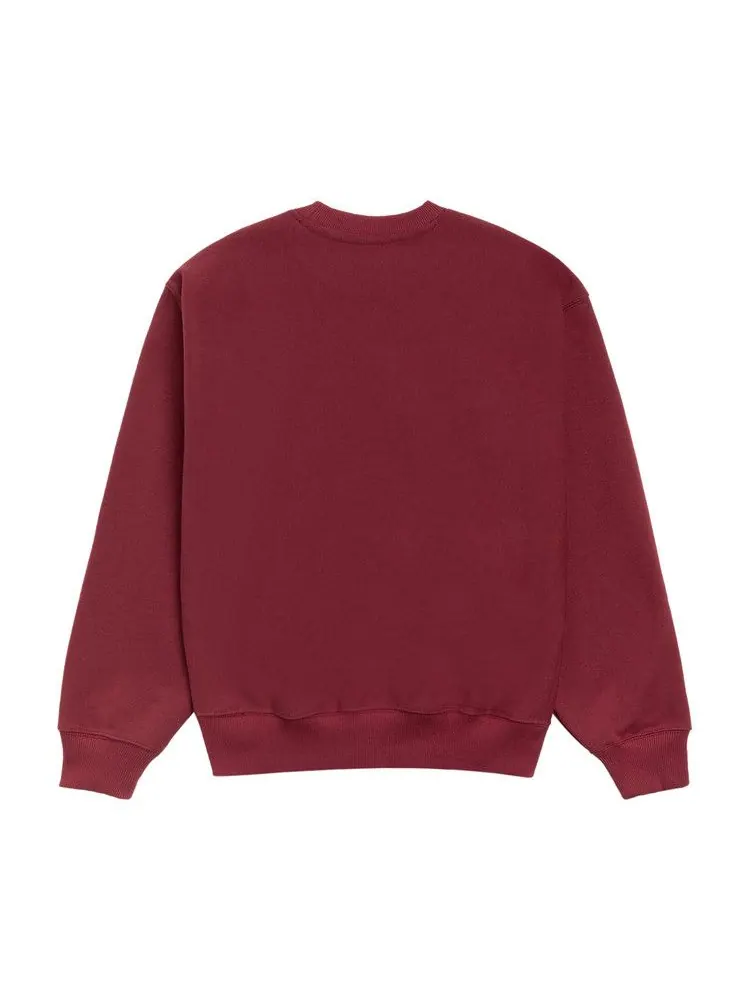 Топ Stussy Long Range Crew 'Wine' — изображение 2 из 2, красный