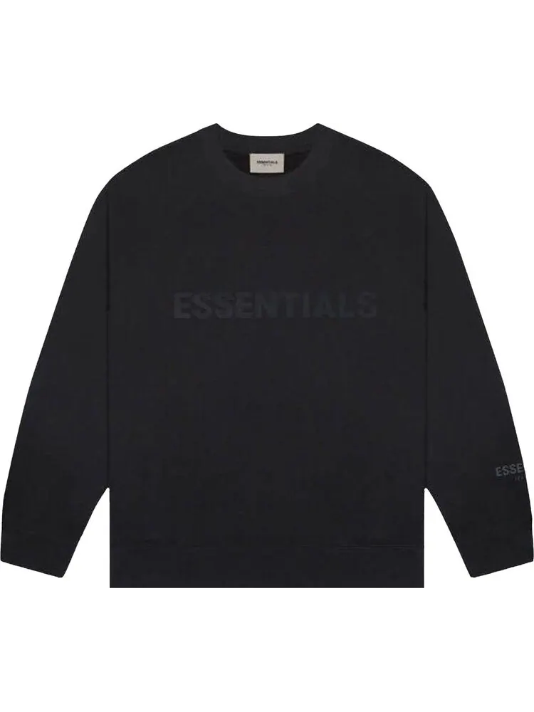 Толстовка Fear of God Essentials Crewneck Sweatshirt 'Black' — изображение 1 из 1, черный