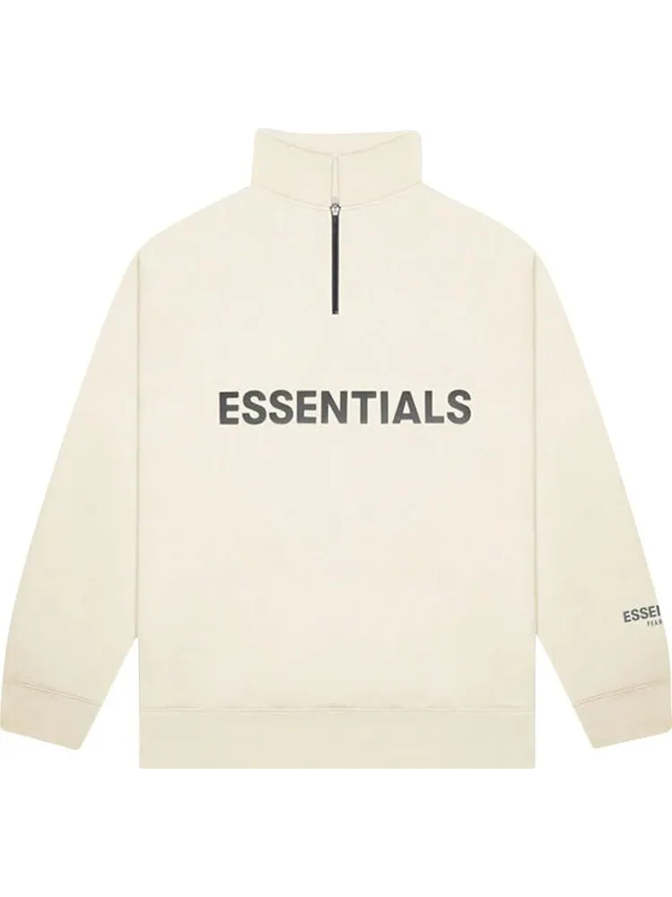 Толстовка Fear of God Essentials Half Zip Sweatshirt 'Cream' — изображение 1 из 1, бежевый
