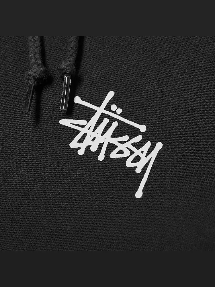 Толстовка Stussy Basic Hood 'Black' — изображение 3 из 3, черный