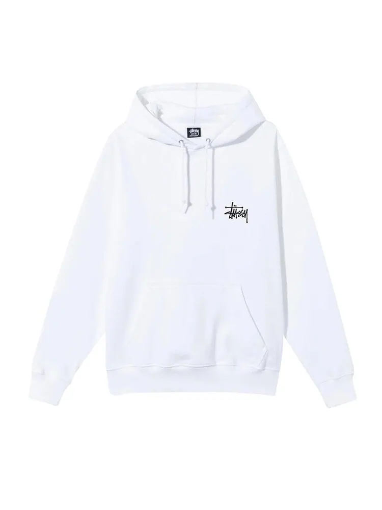 Толстовка Stussy Basic Hood 'White' — изображение 1 из 2, белый