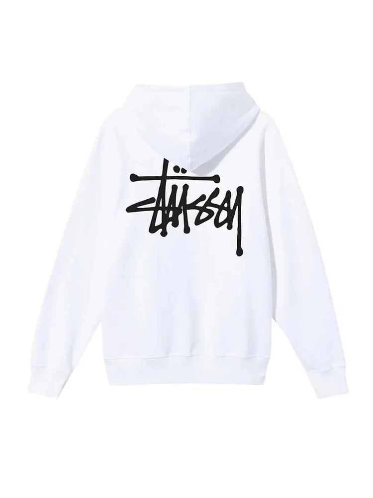 Толстовка Stussy Basic Hood 'White' — изображение 2 из 2, белый