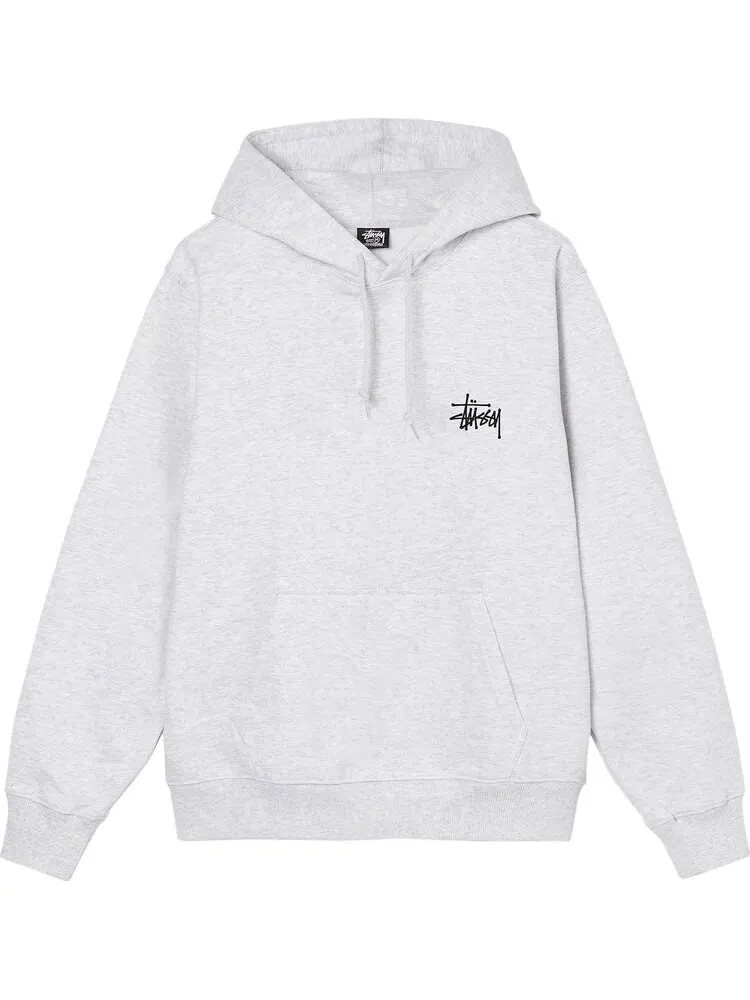 Толстовка Stussy Basic Hood 'Ash Heather' — изображение 1 из 2, серый