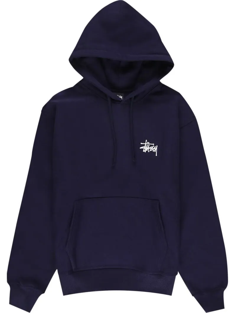 Толстовка Stussy Basic Hood 'Navy' — изображение 1 из 2, синий
