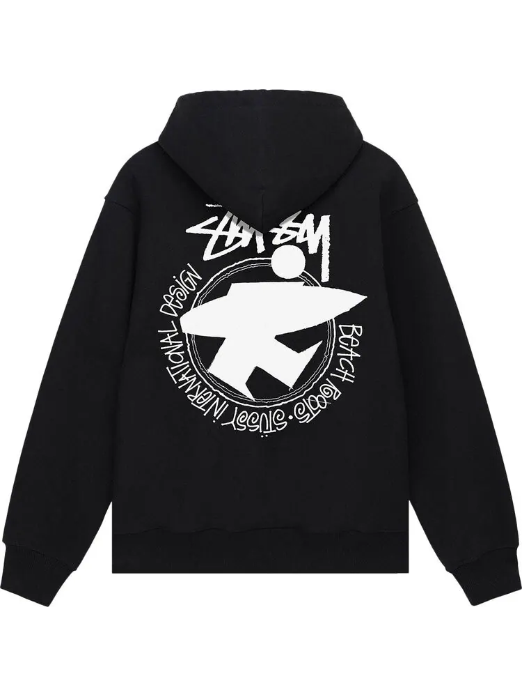 Худи Stussy Beach Roots Hoodie 'Black' — изображение 2 из 2, черный