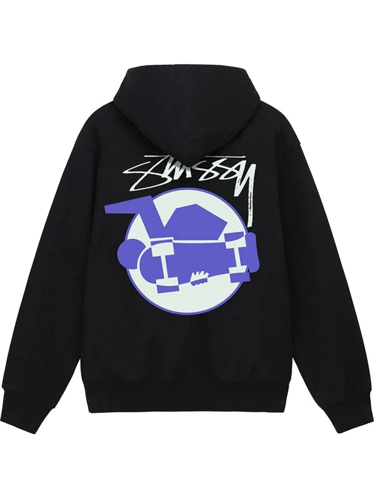 Худи Stussy Skateman Hoodie 'Black' — изображение 2 из 2, черный