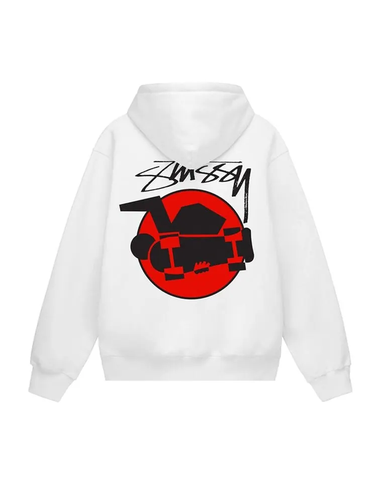 Худи Stussy Skateman Hoodie 'White' — изображение 2 из 2, белый