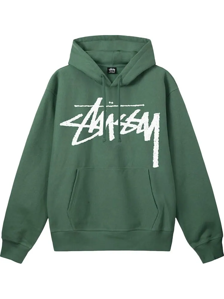 Худи Stussy Big Stock Hoodie 'Green' — изображение 1 из 2, зеленый