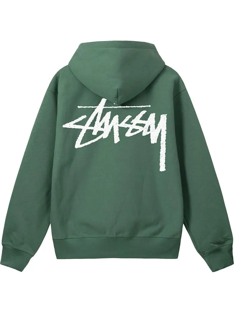 Худи Stussy Big Stock Hoodie 'Green' — изображение 2 из 2, зеленый