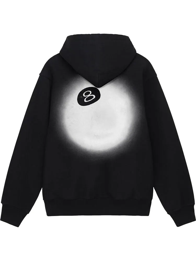 Худи Stussy 8 Ball Fade Hoodie 'Black' — изображение 2 из 2, черный