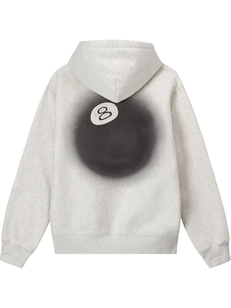 Худи Stussy 8 Ball Fade Hoodie 'Ash Heather' — изображение 2 из 2, серый