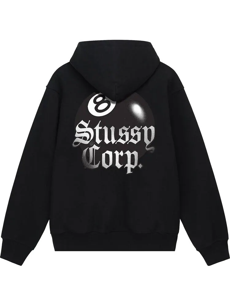 Худи Stussy 8 Ball Corp. Hoodie 'Black' — изображение 2 из 2, черный
