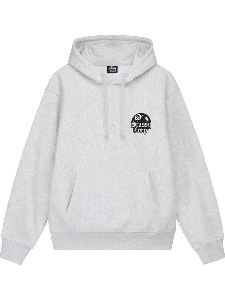 Худи Stussy 8 Ball Corp. Hoodie 'Ash Heather' — изображение 1 из 2, серый