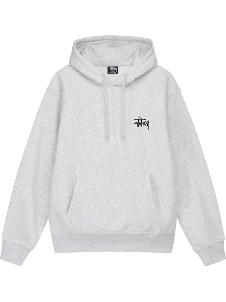 Худи Stussy Basic Hoodie 'Ash Heather' — изображение 1 из 2, серый
