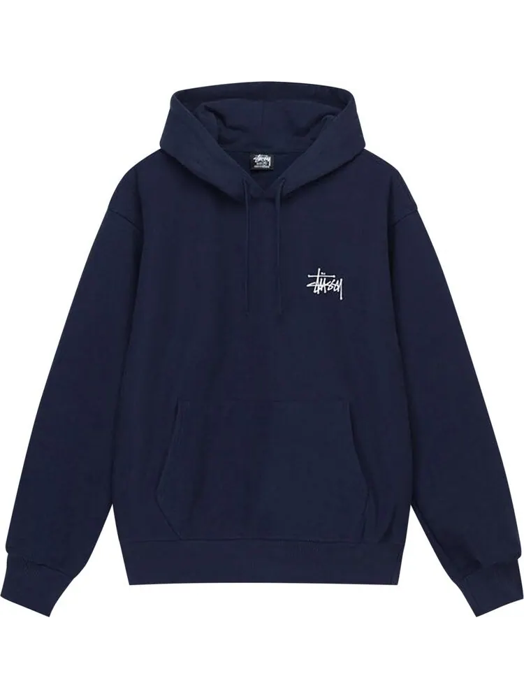 Худи Stussy Basic Hoodie Navy — изображение 1 из 2, синий