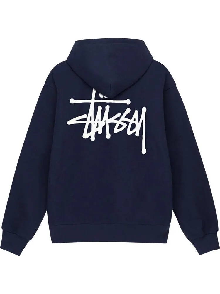 Худи Stussy Basic Hoodie Navy — изображение 2 из 2, синий