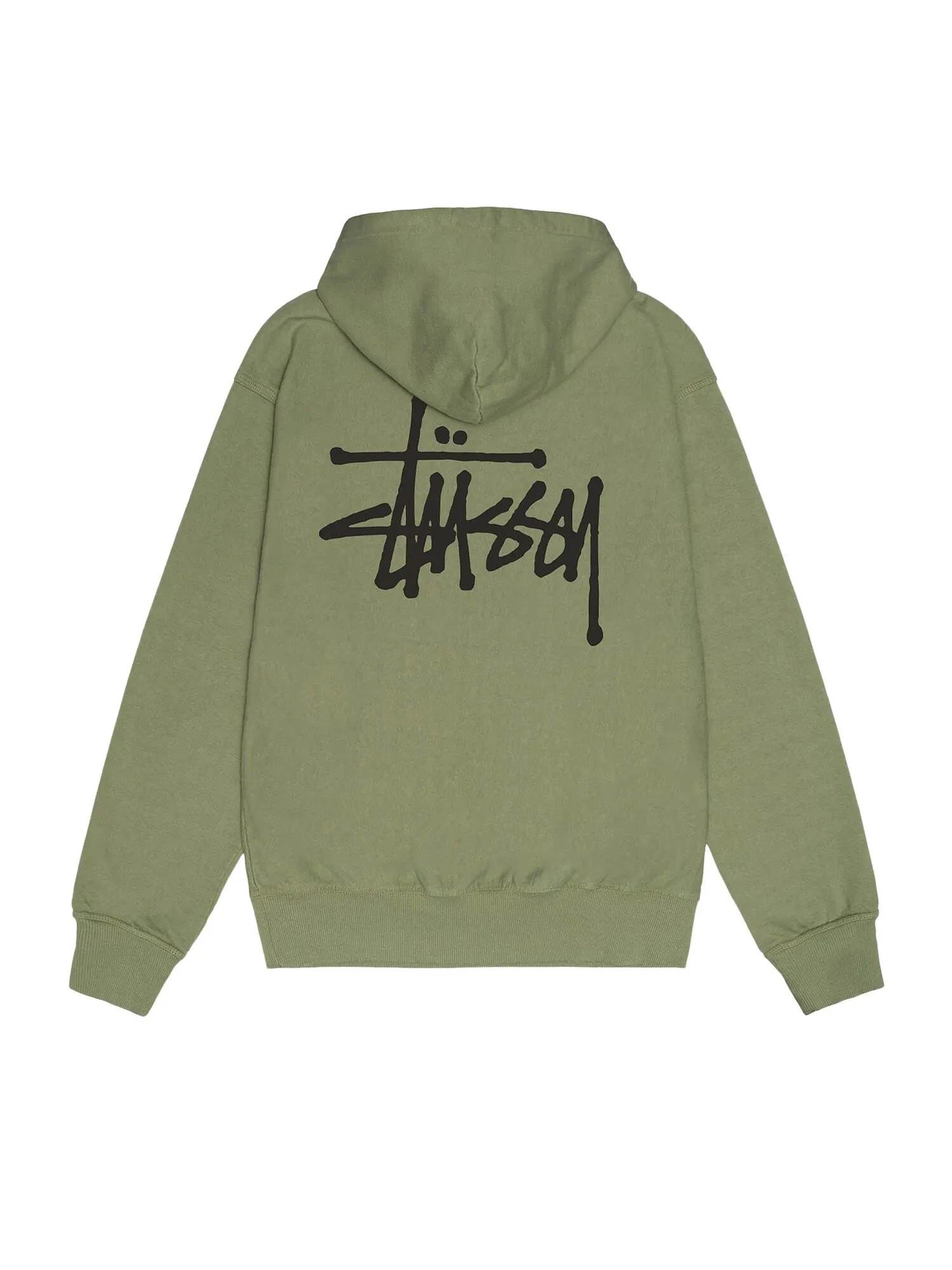 Толстовка Stussy Basic, окрашенная в пигмент, Артишок — изображение 2 из 2