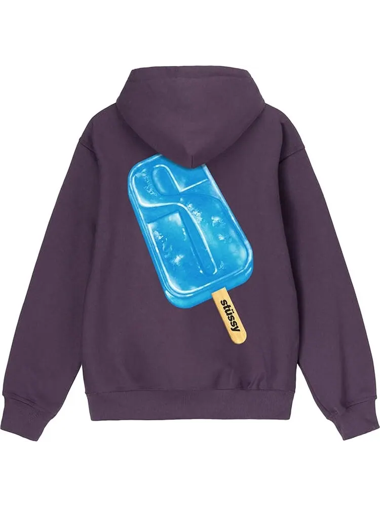 Худи Stussy Popsicle Hoodie 'Grape' — изображение 2 из 2, фиолетовый