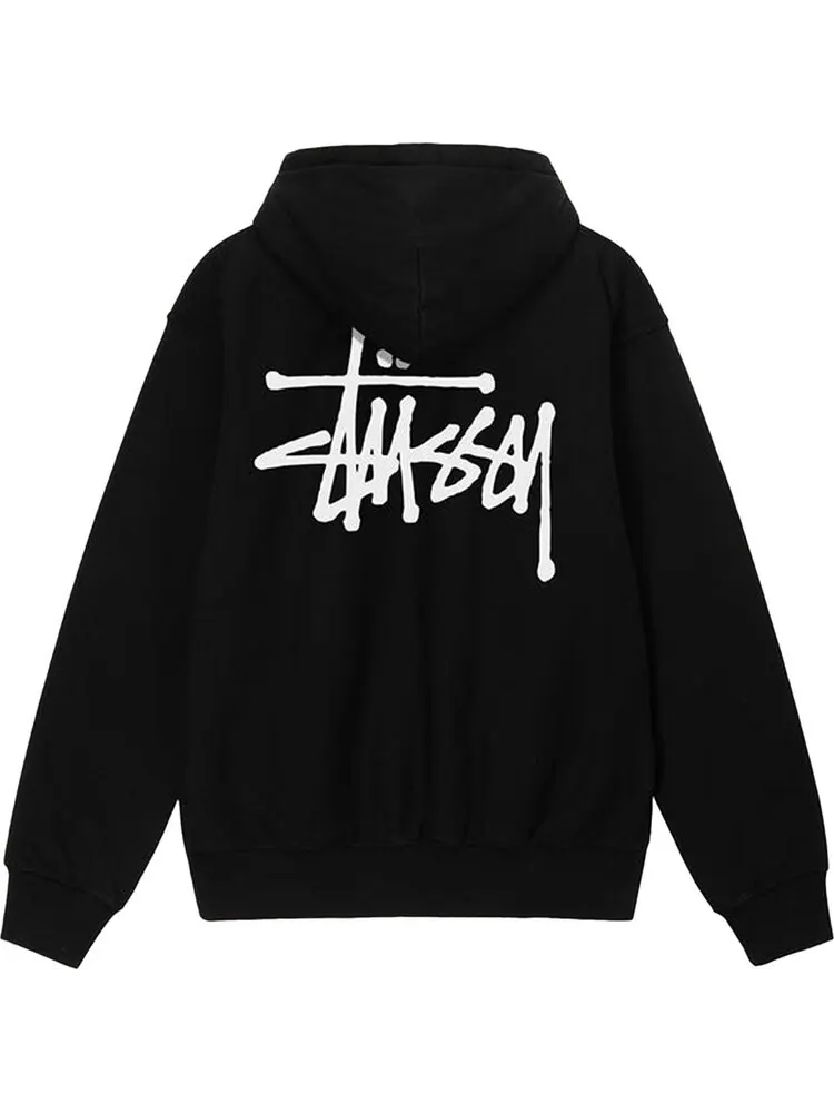 Худи Stussy Basic Pigment Dyed Hoodie 'Black' — изображение 2 из 2, черный
