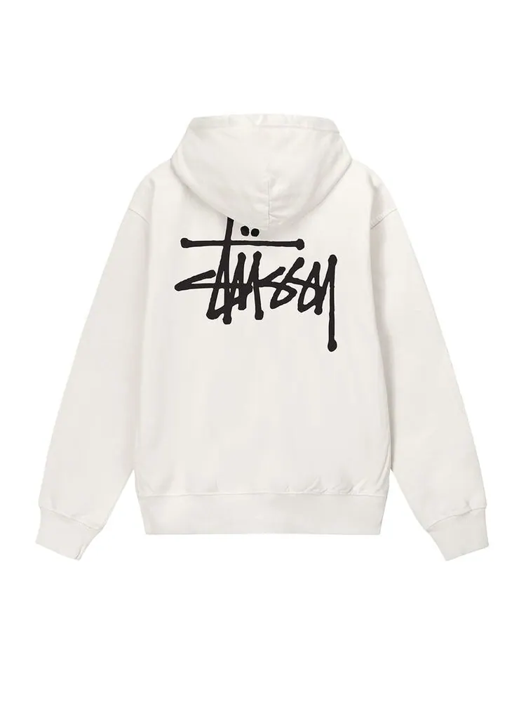Худи Stussy Basic Pigment Dyed Hoodie 'Natural' — изображение 2 из 2, белый