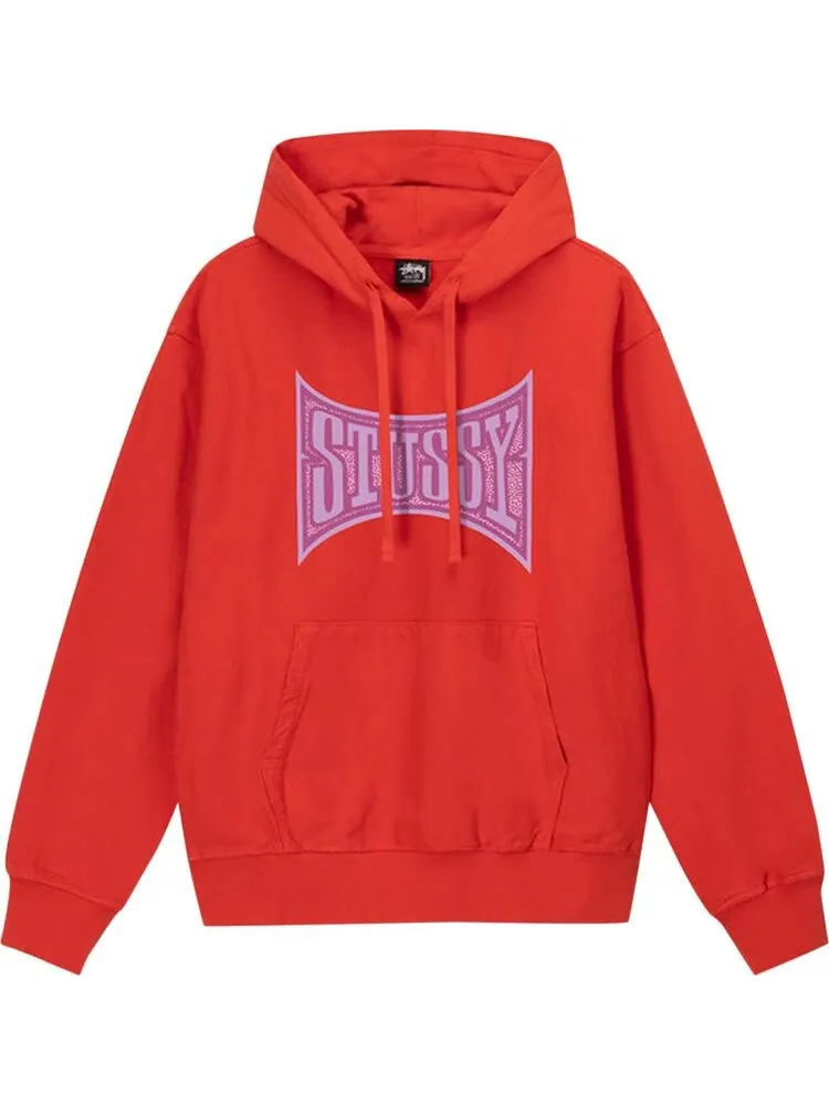 Худи Stussy Champion Pigment Dyed Hoodie Tomato — изображение 1 из 2, красный