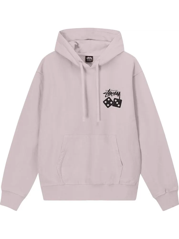 Худи Stussy Dice Pigment Dyed Hoodie 'Blush' — изображение 1 из 2, фиолетовый