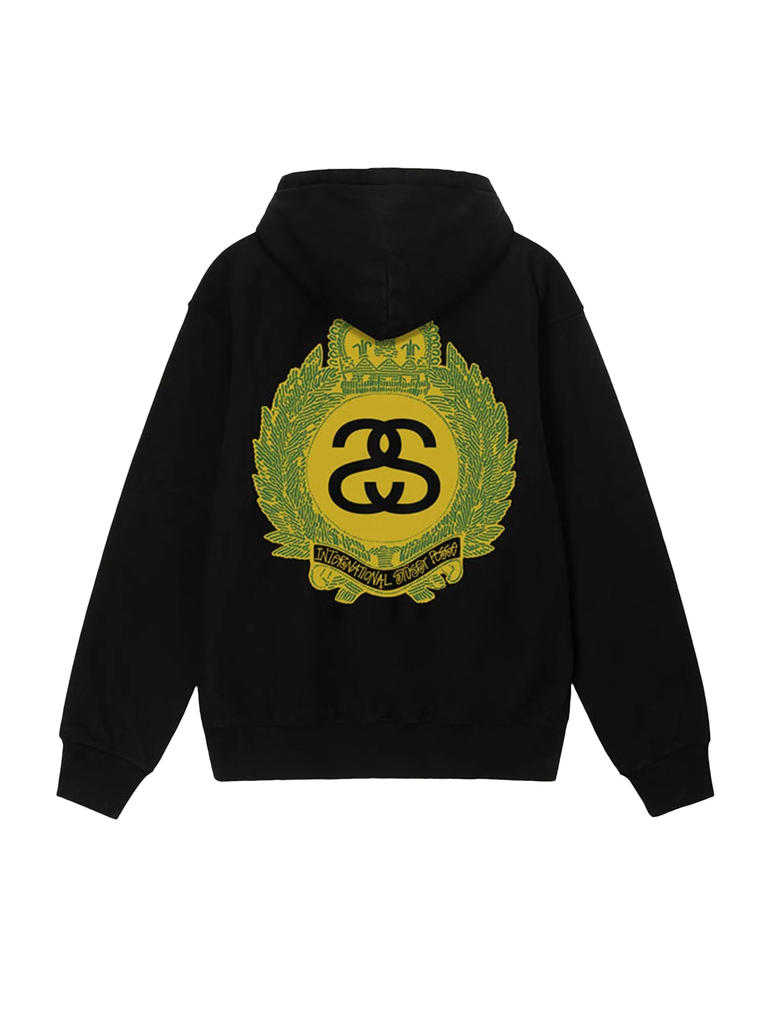 Толстовка с капюшоном Stussy Crown Wreath, окрашенная в пигмент — изображение 2 из 2, черный