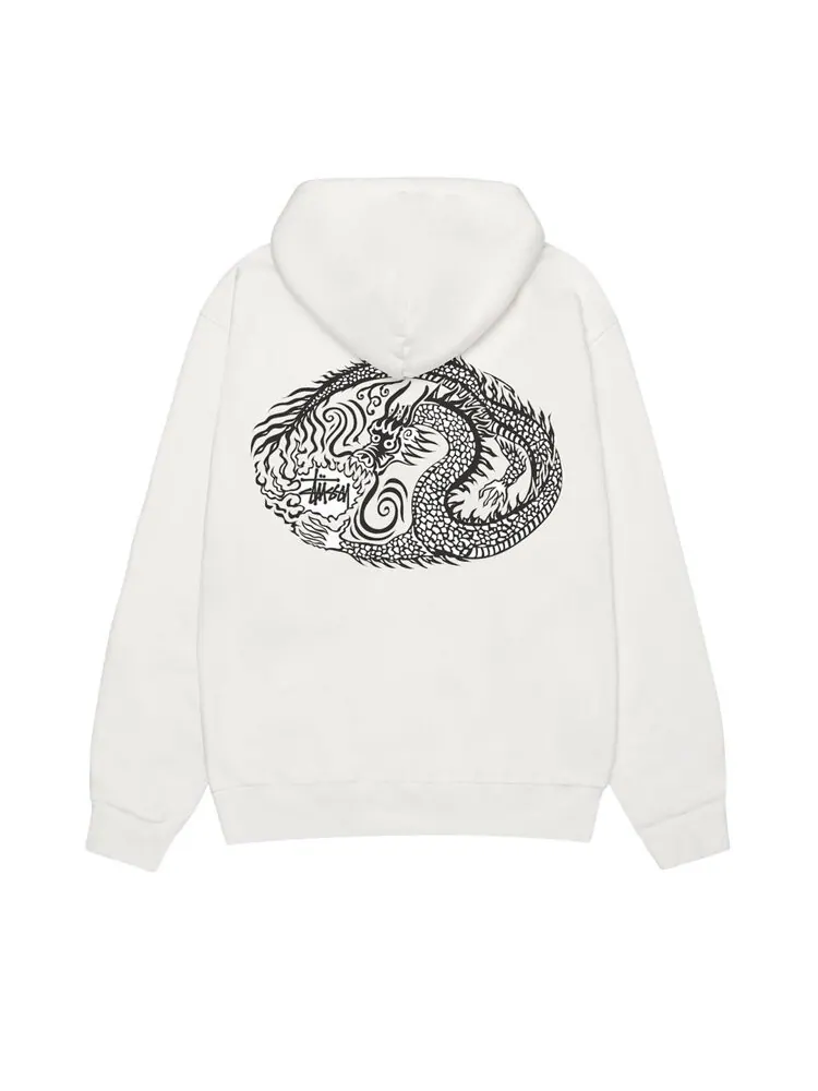 Худи Stussy Pigment Dyed Mosaic Dragon 'Natural' — изображение 2 из 2, белый