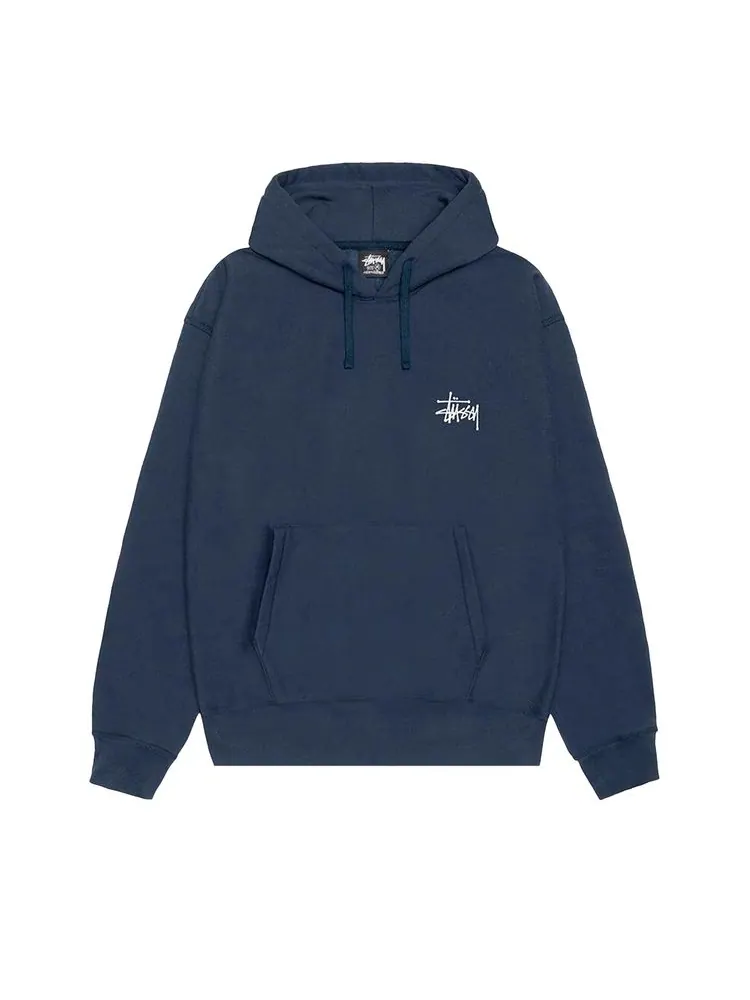 Худи Stussy Basic Logo Hoodie 'Navy' — изображение 1 из 2, темно-синий