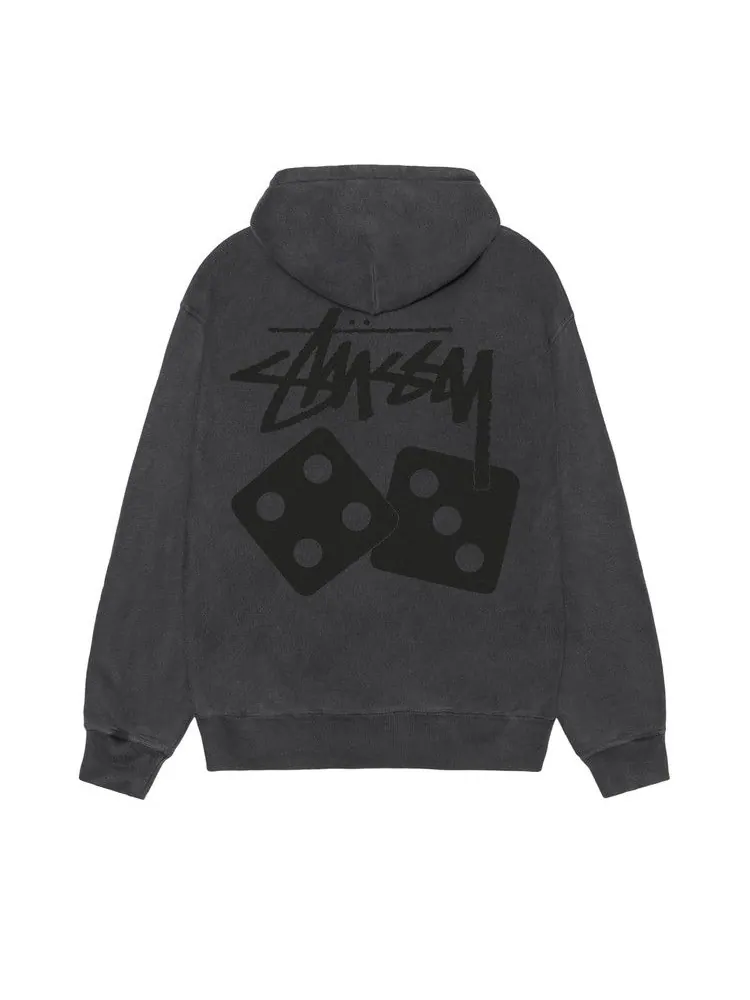 Худи Stussy Dice Hoodie Pigment Dyed — изображение 2 из 2, черный