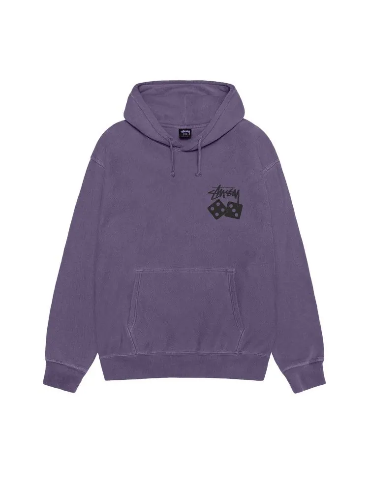 Худи Stussy Dice Hoodie Pigment Dyed — изображение 1 из 2, фиолетовый