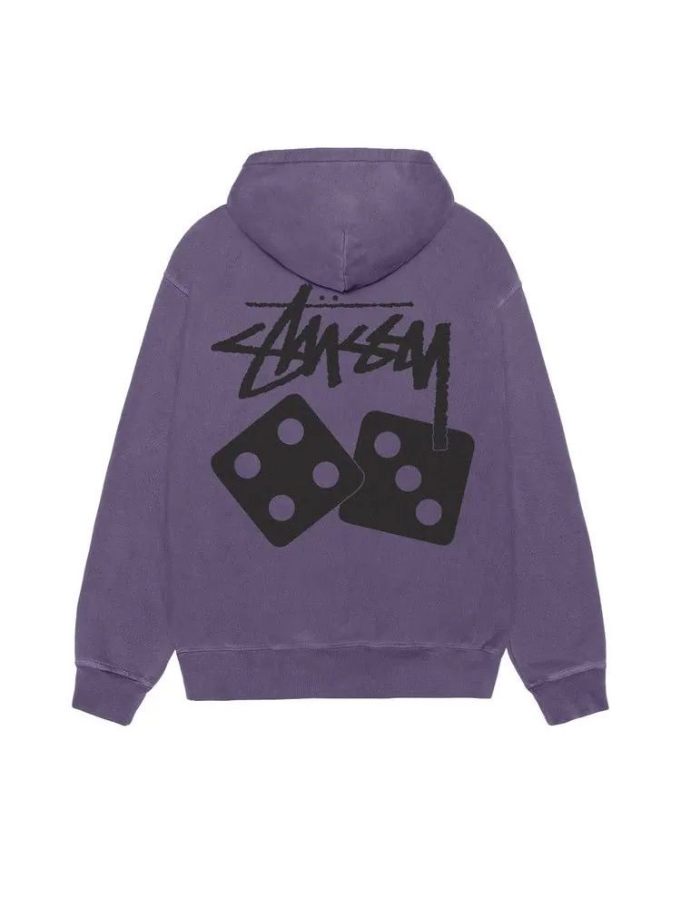 Худи Stussy Dice Hoodie Pigment Dyed — изображение 2 из 2, фиолетовый