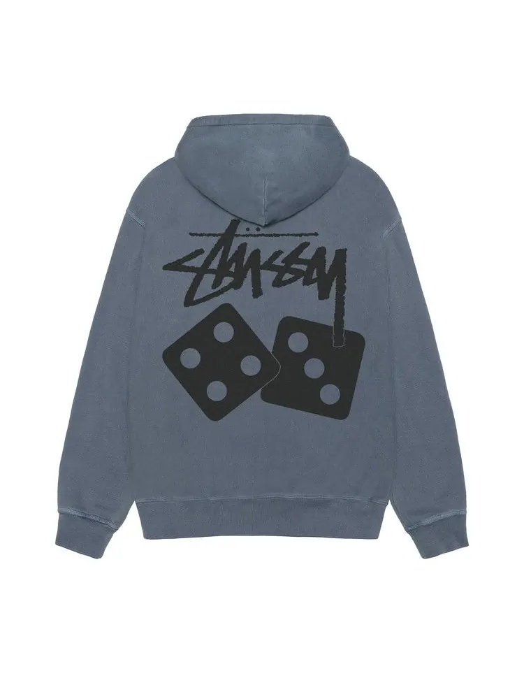 Худи Stussy Dice Hoodie Pigment Dyed — изображение 2 из 2, темно-синий