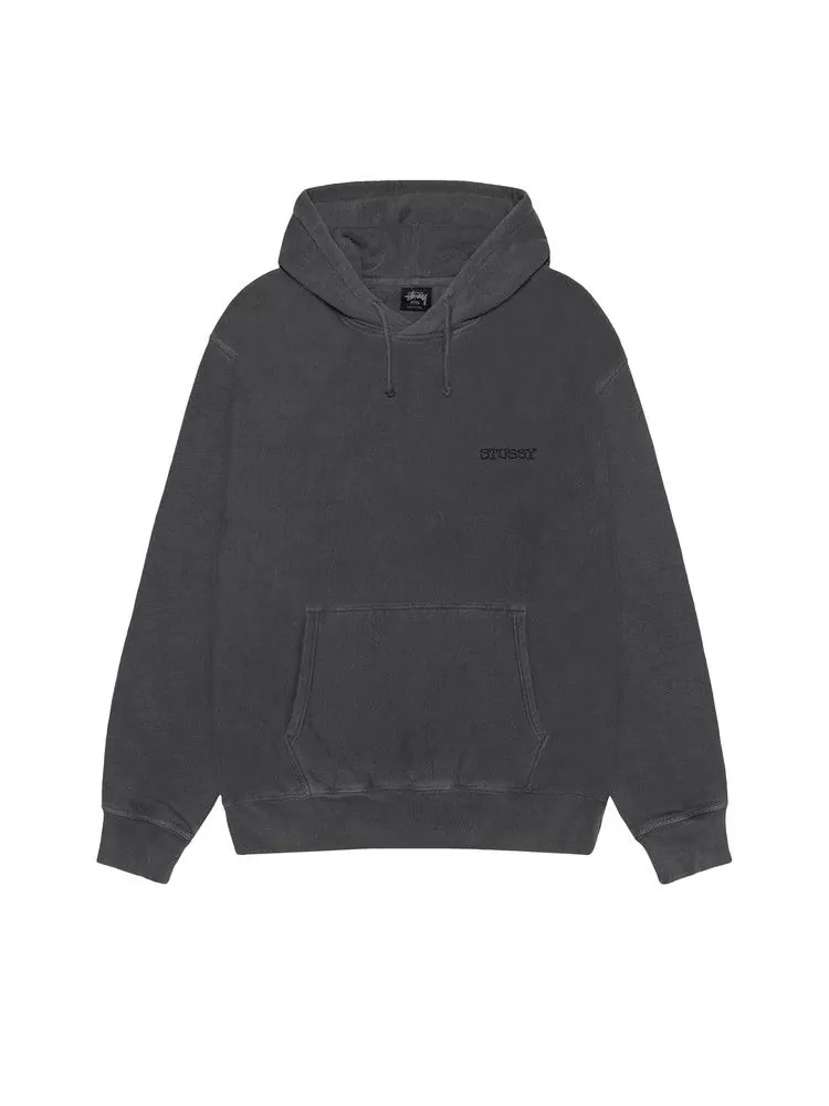 Худи Stussy Jumbo Hoodie Pigment Dyed — изображение 1 из 2, черный