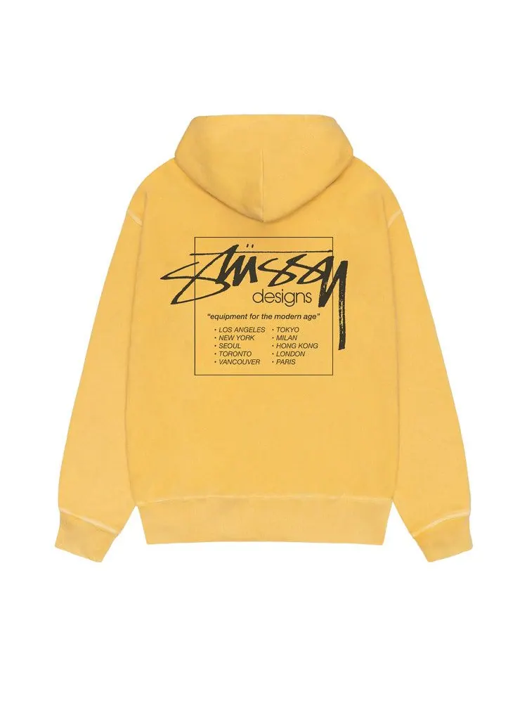 Худи Stussy Modern Age Hoodie Pigment Dyed — изображение 2 из 2, желтый