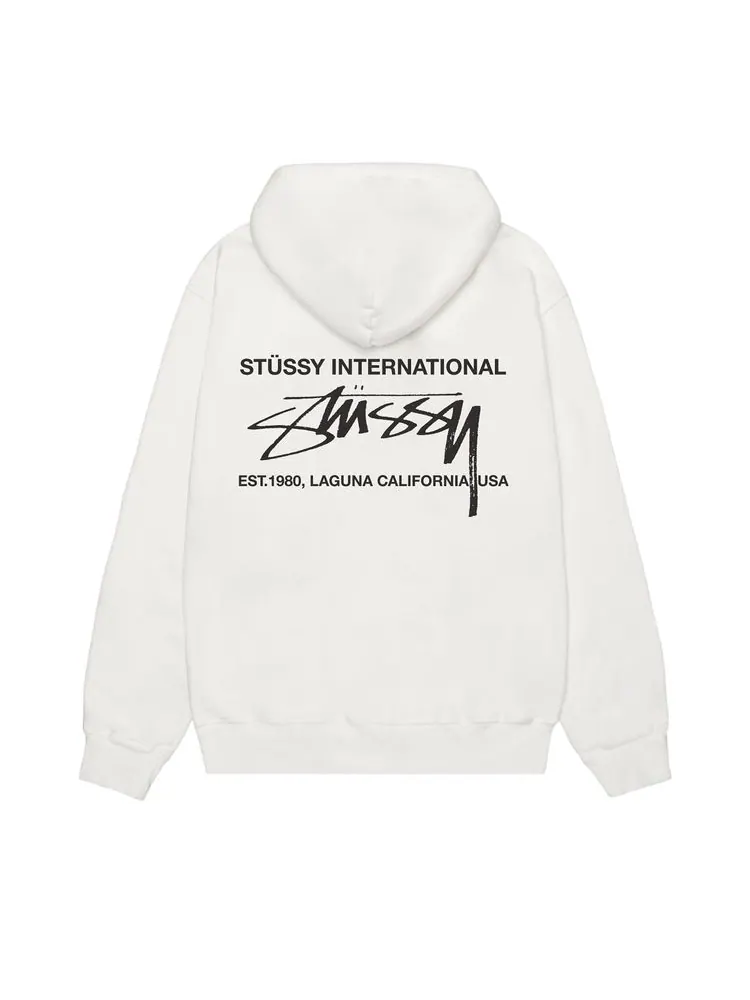 Худи Stussy Smooth International Hoodie Pigment Dyed 'Natural' — изображение 2 из 2, прозрачный