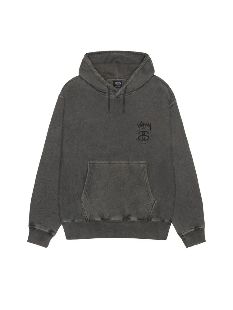 Худи Stussy Stock Link Hoodie Pigment Dyed — изображение 1 из 2, черный