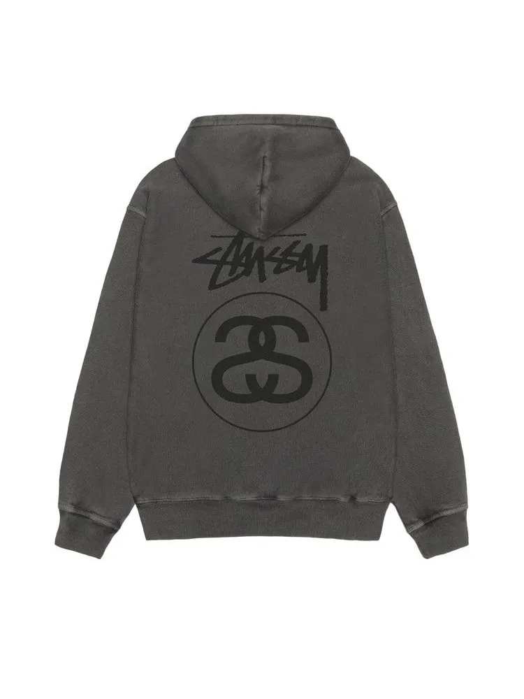 Худи Stussy Stock Link Hoodie Pigment Dyed — изображение 2 из 2, черный