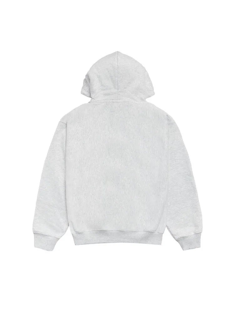 Худи Stussy Stretch Hoodie 'Ash Heather' — изображение 2 из 2, серый