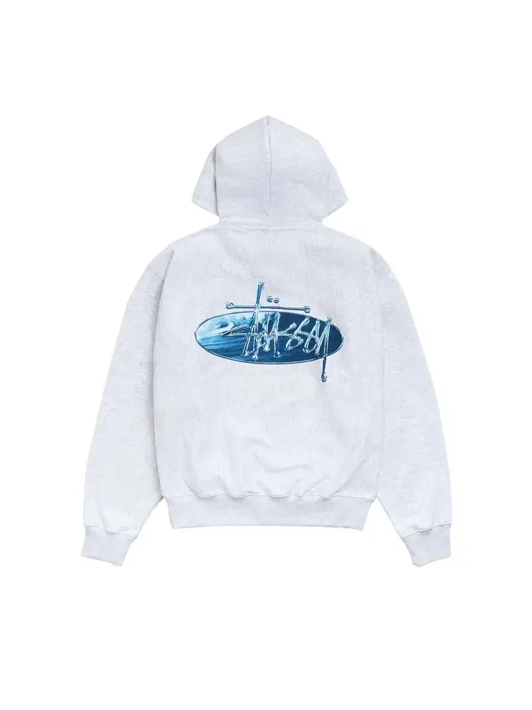 Худи Stussy Wave Oval — изображение 2 из 2, серый