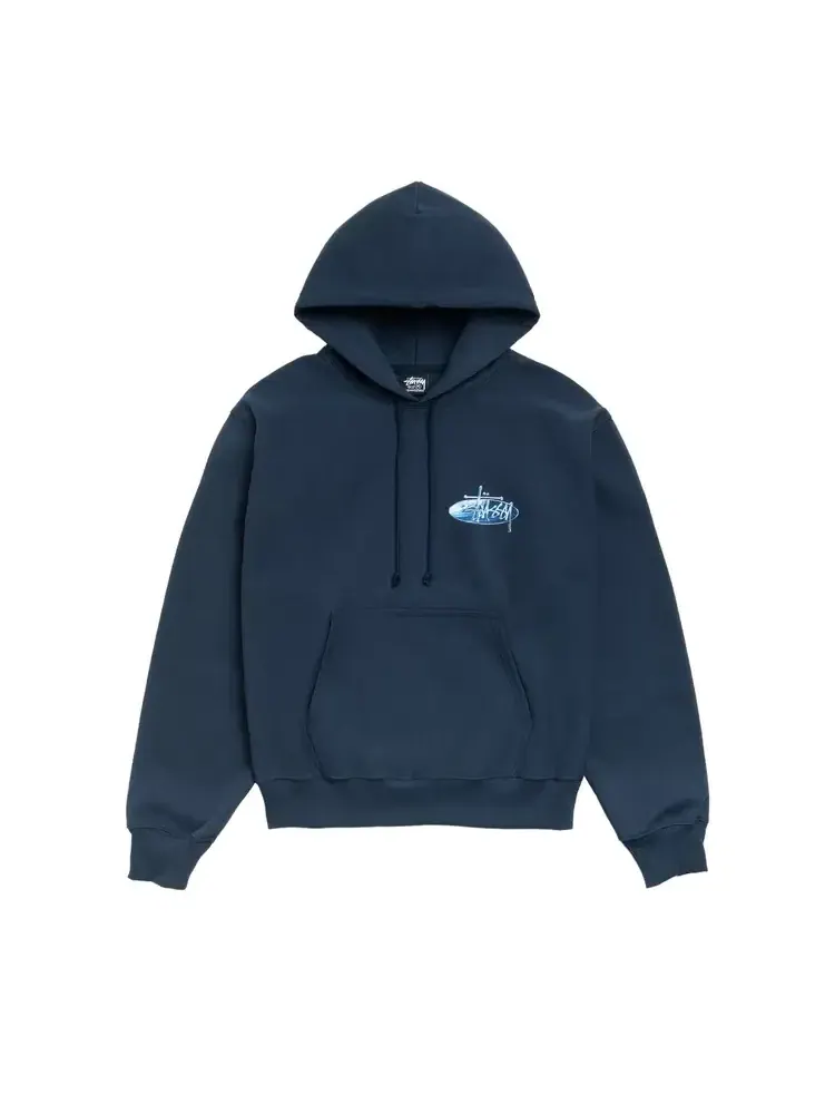 Худи Stussy Wave Oval Hoodie — изображение 1 из 2, синий