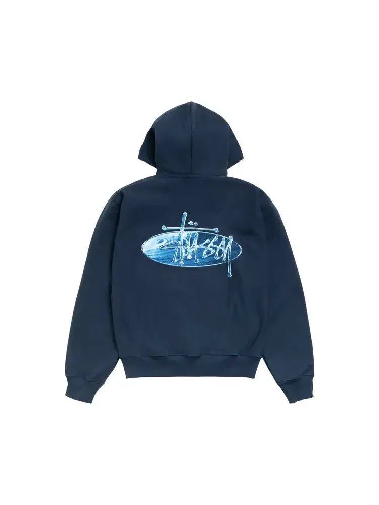 Худи Stussy Wave Oval Hoodie — изображение 2 из 2, синий