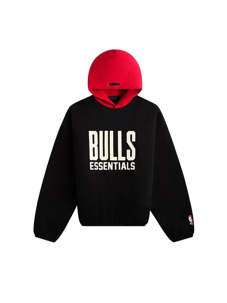 Худи Fear of God Essentials x NBA Chicago Bulls Hoodie — изображение 1 из 2, черный красный