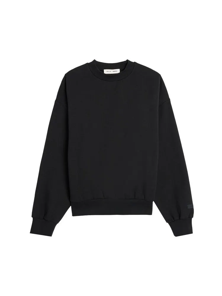 Свитер Fear of God Essentials Classic Fit Fleece Crewneck — изображение 1 из 1, черный