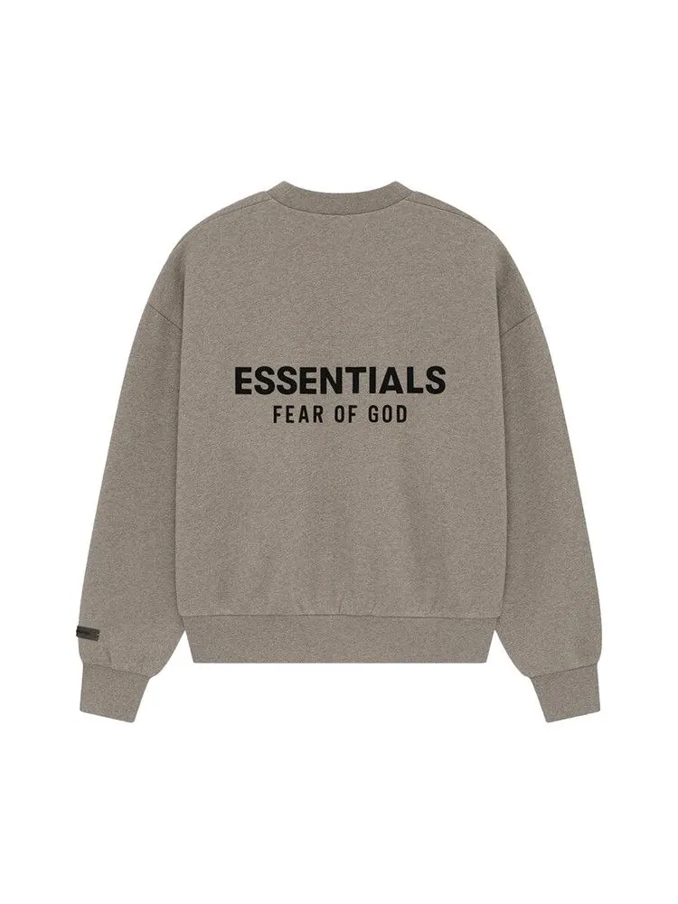 Свитер Fear of God Essentials Classic Fit Fleece Crewneck, Homestead Heather — изображение 2 из 3, серый