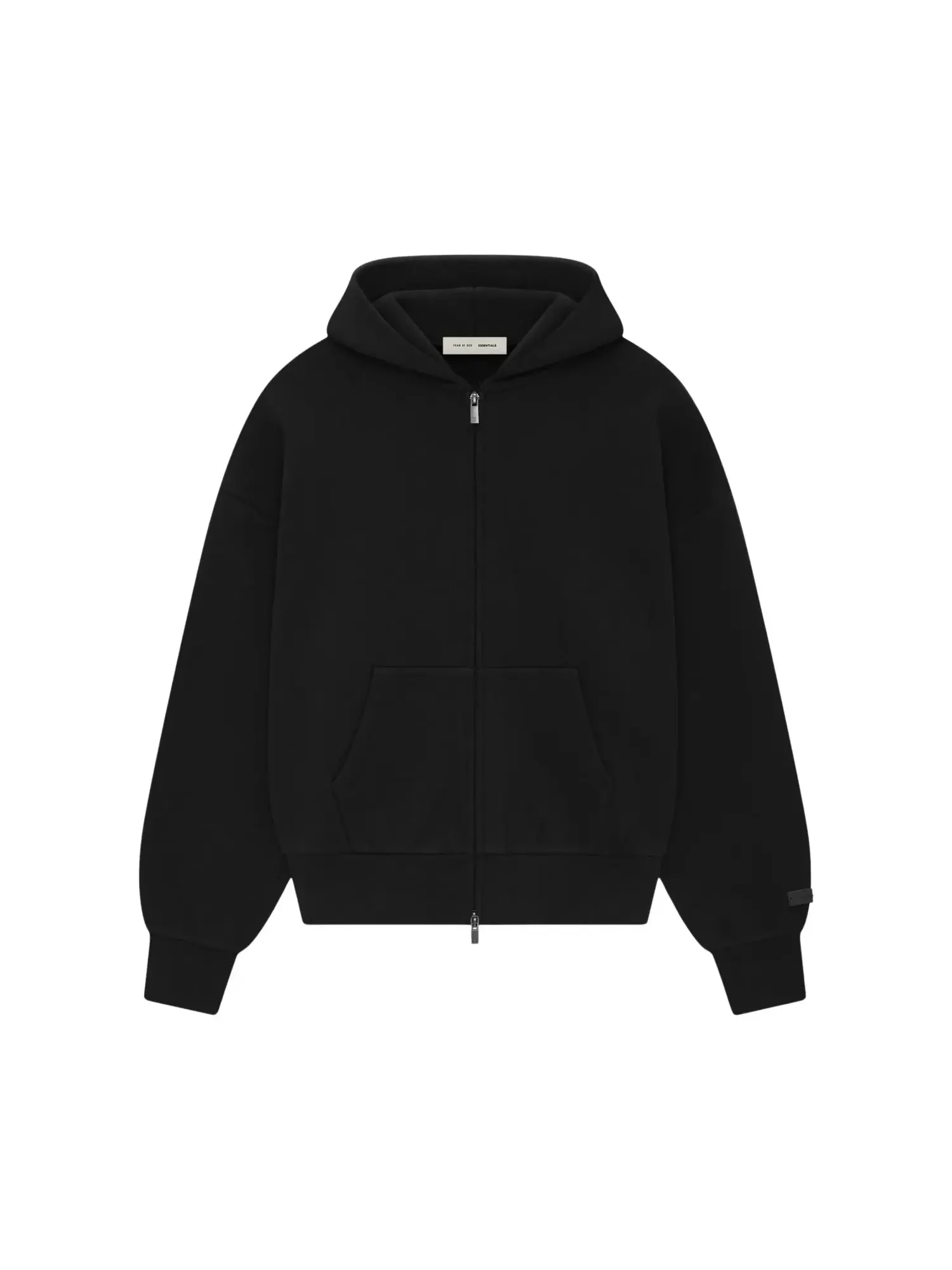 Классическая толстовка на молнии Fear of God Essentials — изображение 1 из 1, винтажный черный