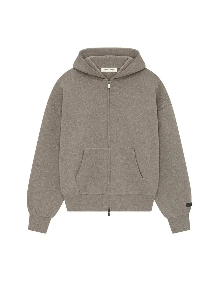 Худи Fear of God Essentials Classic Full Zip-Up Hoodie, Homestead Heather — изображение 1 из 2, серый