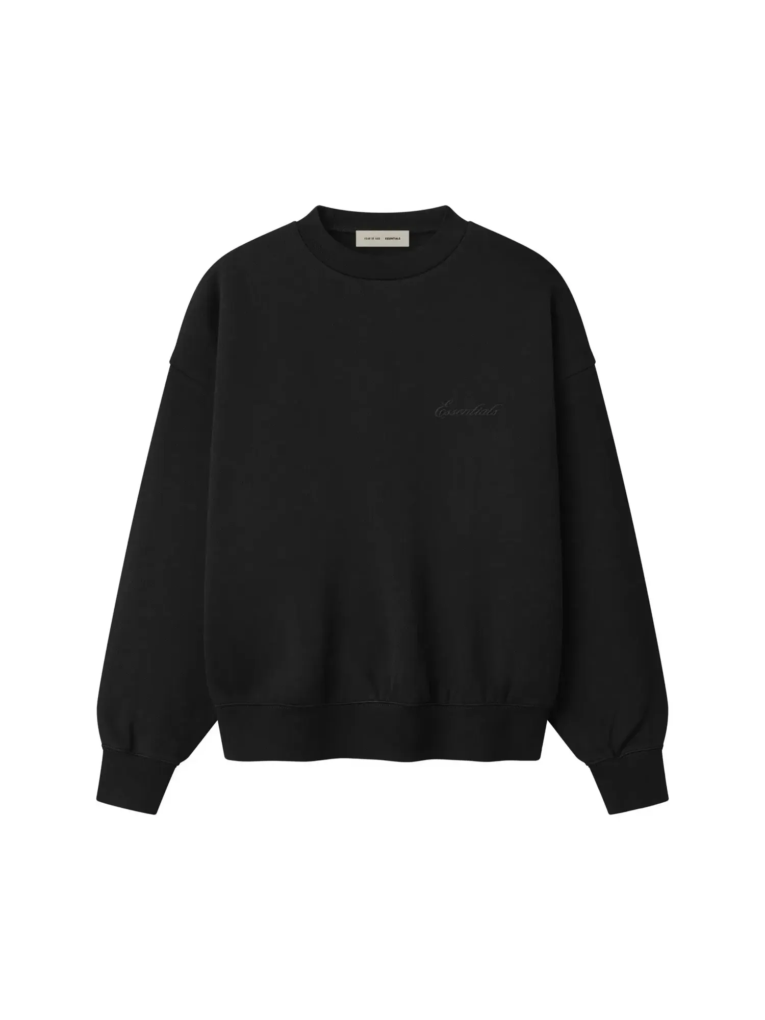 Свитшот Fear of God Essentials Signature Classic Crewneck — изображение 1 из 2, винтажный черный