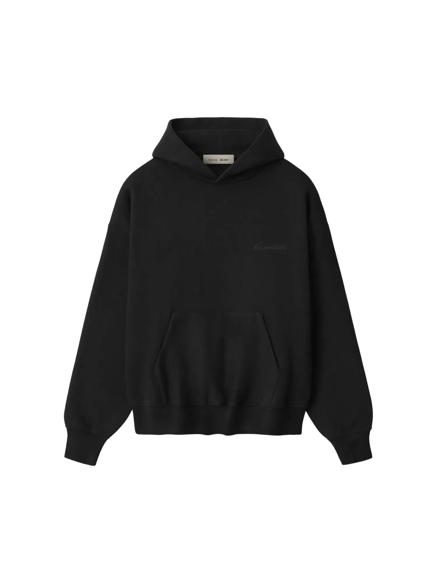 Толстовка Fear of God Essentials Signature Classic Hoodie — изображение 1 из 2, винтажный черный