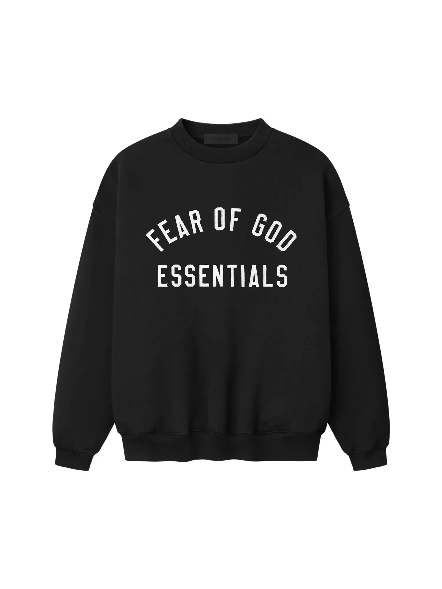 Свитшот Fear of God Essentials Varsity 90s Crewneck — изображение 1 из 2, винтажный черный